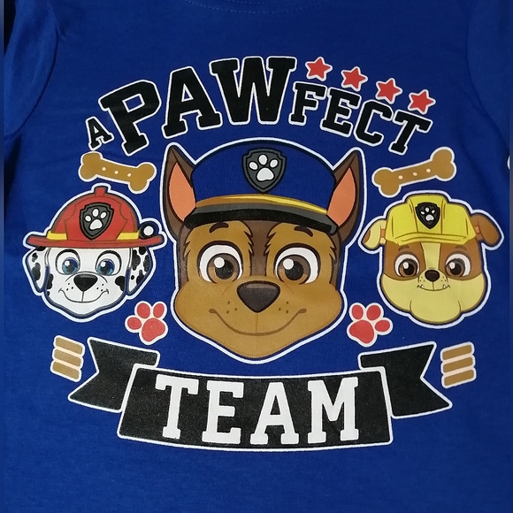 🔥SALE🔥 Paw Patrol Chase Marshall Rubble Boy's Long Sleeved T-shirt NWT Size 2T - Picture 2 of 4